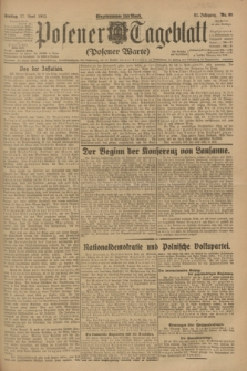 Posener Tageblatt (Posener Warte). Jg.62, Nr. 95 (27 April 1923) + dod.