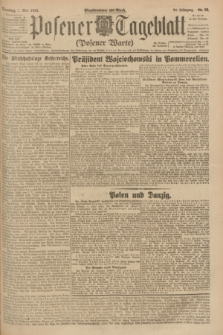 Posener Tageblatt (Posener Warte). Jg.62, Nr. 98 (1 Mai 1923) + dod.