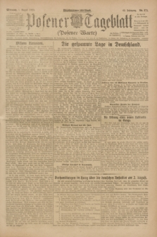 Posener Tageblatt (Posener Warte). Jg.62, Nr. 171 (1 August 1923) + dod.