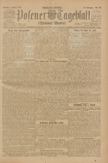 Posener Tageblatt (Posener Warte). Jg.62, Nr. 173 (3 August 1923)