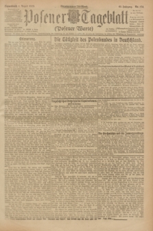 Posener Tageblatt (Posener Warte). Jg.62, Nr. 174 (4 August 1923) + dod.