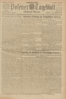 Posener Tageblatt (Posener Warte). Jg.62, Nr. 175 (5 August 1923) + dod.