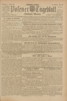Posener Tageblatt (Posener Warte). Jg.62, Nr. 187 (21 August 1923)
