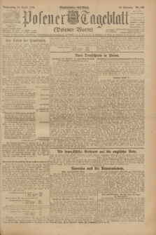 Posener Tageblatt (Posener Warte). Jg.62, Nr. 189 (23 August 1923) + dod.