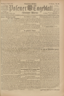 Posener Tageblatt (Posener Warte). Jg.62, Nr. 192 (26 August 1923) + dod.