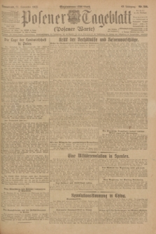 Posener Tageblatt (Posener Warte). Jg.62, Nr. 209 (15 September 1923) + dod.