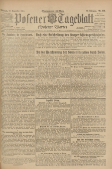 Posener Tageblatt (Posener Warte). Jg.62, Nr. 212 (19 September 1923)