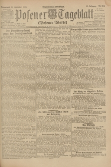 Posener Tageblatt (Posener Warte). Jg.62, Nr. 215 (22 September 1923)