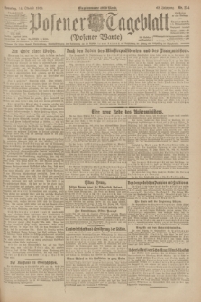 Posener Tageblatt (Posener Warte). Jg.62, Nr. 234 (14 Oktober 1923) + dod.