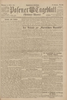 Posener Tageblatt (Posener Warte). Jg.62, Nr. 242 (24 Oktober 1923)