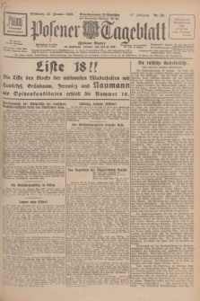 Posener Tageblatt (Posener Warte). Jg.67, Nr. 20 (25 Januar 1928) + dod.