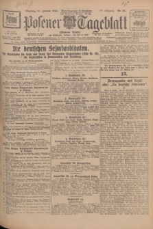 Posener Tageblatt (Posener Warte). Jg.67, Nr. 25 (31 Januar 1928) + dod.