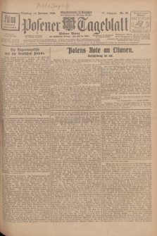 Posener Tageblatt (Posener Warte). Jg.67, Nr. 36 (14 Februar 1928) + dod.