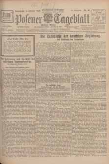 Posener Tageblatt (Posener Warte). Jg.67, Nr. 40 (18 Februar 1928) + dod.