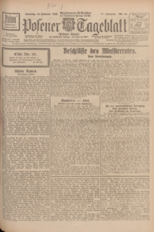Posener Tageblatt (Posener Warte). Jg.67, Nr. 41 (19 Februar 1928) + dod.