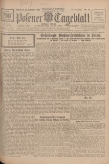 Posener Tageblatt (Posener Warte). Jg.67, Nr. 43 (22 Februar 1928) + dod.