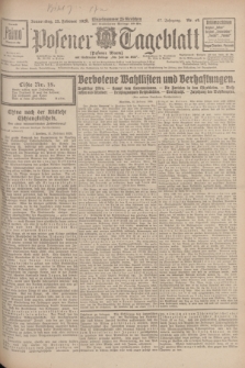 Posener Tageblatt (Posener Warte). Jg.67, Nr. 44 (23 Februar 1928) + dod.