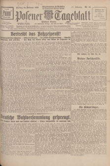 Posener Tageblatt (Posener Warte). Jg.67, Nr. 45 (24 Februar 1928) + dod.