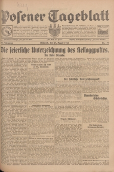 Posener Tageblatt. Jg.67, Nr. 197 (29 August 1928) + dod.