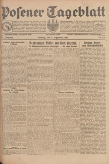 Posener Tageblatt. Jg.67, Nr. 214 (18 September 1928) + dod.