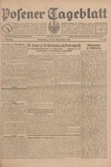 Posener Tageblatt. Jg.67, Nr. 216 (20 September 1928) + dod.