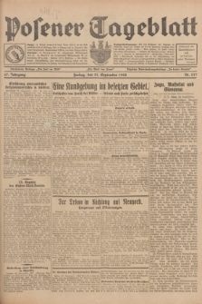Posener Tageblatt. Jg.67, Nr. 217 (21 September 1928) + dod.