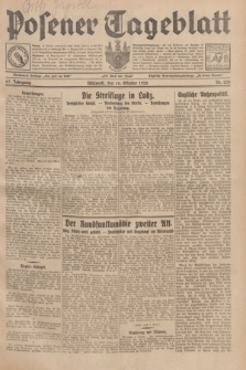 Posener Tageblatt. Jg.67, Nr. 233 (10 Oktober 1928) + dod.