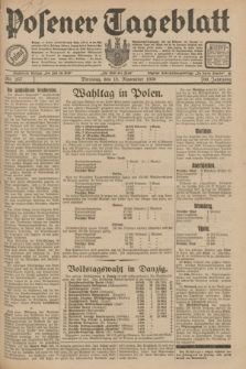 Posener Tageblatt. Jg.69, Nr. 257 (18 November 1930) + dod.