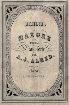 Emilie : mazure pour le pianoforte