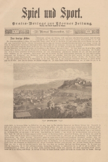 Spiel und Sport : Gratis-Beilage zur Thorner Zeitung. 1889, Nr. 6 (November)
