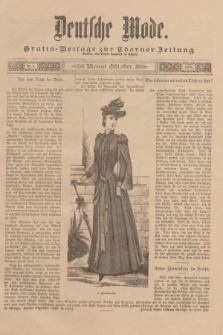 Deutsche Mode : Gratis-Beilage zur Thorner Zeitung. 1889, Nr. 4 (Oktober)