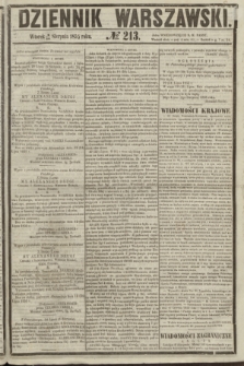 Dziennik Warszawski. 1855, № 213 (14 sierpnia)