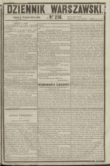 Dziennik Warszawski. 1855, № 216 (18 sierpnia)