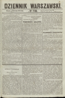 Dziennik Warszawski. 1855, № 246 (18 września)