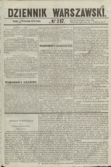 Dziennik Warszawski. 1855, № 247 (19 września)