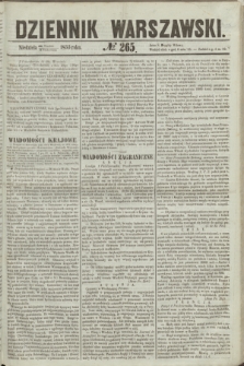 Dziennik Warszawski. 1855, № 265 (7 października)