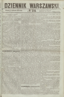 Dziennik Warszawski. 1855, № 316 (27 listopada)