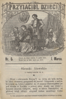 Przyjaciel Dzieci. R.3, nr 5 (1 marca 1863)