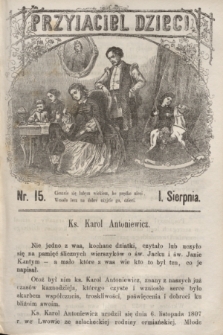 Przyjaciel Dzieci. R.3, nr 15 (1 sierpnia 1863)