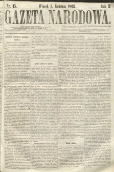 Gazeta Narodowa. 1863, nr 45