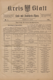 Kreis-Blatt für den Land - und Stadtkreis Thorn. 1918, Nr. 2 (5 Januar)