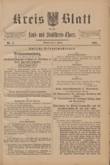 Kreis-Blatt für den Land - und Stadtkreis Thorn. 1918, Nr. 3 (9 Januar) + dod.