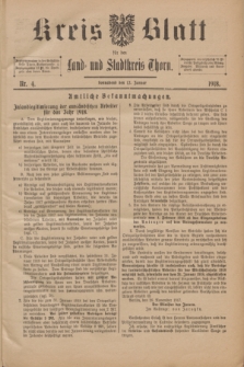 Kreis-Blatt für den Land - und Stadtkreis Thorn. 1918, Nr. 4 (12 Januar)
