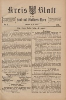 Kreis-Blatt für den Land - und Stadtkreis Thorn. 1918, Nr. 8 (26 Januar)