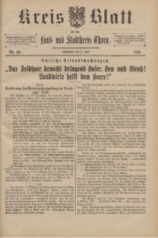 Kreis-Blatt für den Land - und Stadtkreis Thorn. 1918, Nr. 46 (8 Juni) + dod.