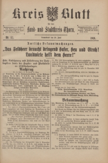 Kreis-Blatt für den Land - und Stadtkreis Thorn. 1918, Nr. 52 (29 Juni)