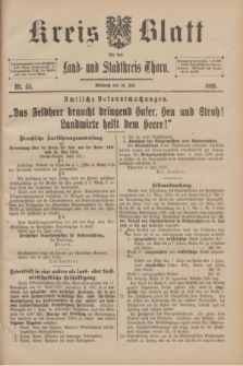 Kreis-Blatt für den Land - und Stadtkreis Thorn. 1918, Nr. 55 (10 Juli)