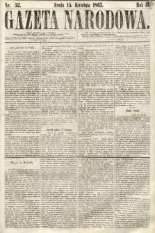 Gazeta Narodowa. 1863, nr 52