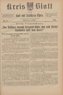 Kreis-Blatt für den Land - und Stadtkreis Thorn. 1918, Nr. 73 (11 September)