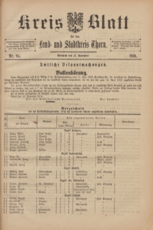 Kreis-Blatt für den Land - und Stadtkreis Thorn. 1918, Nr. 95 (27 November)
